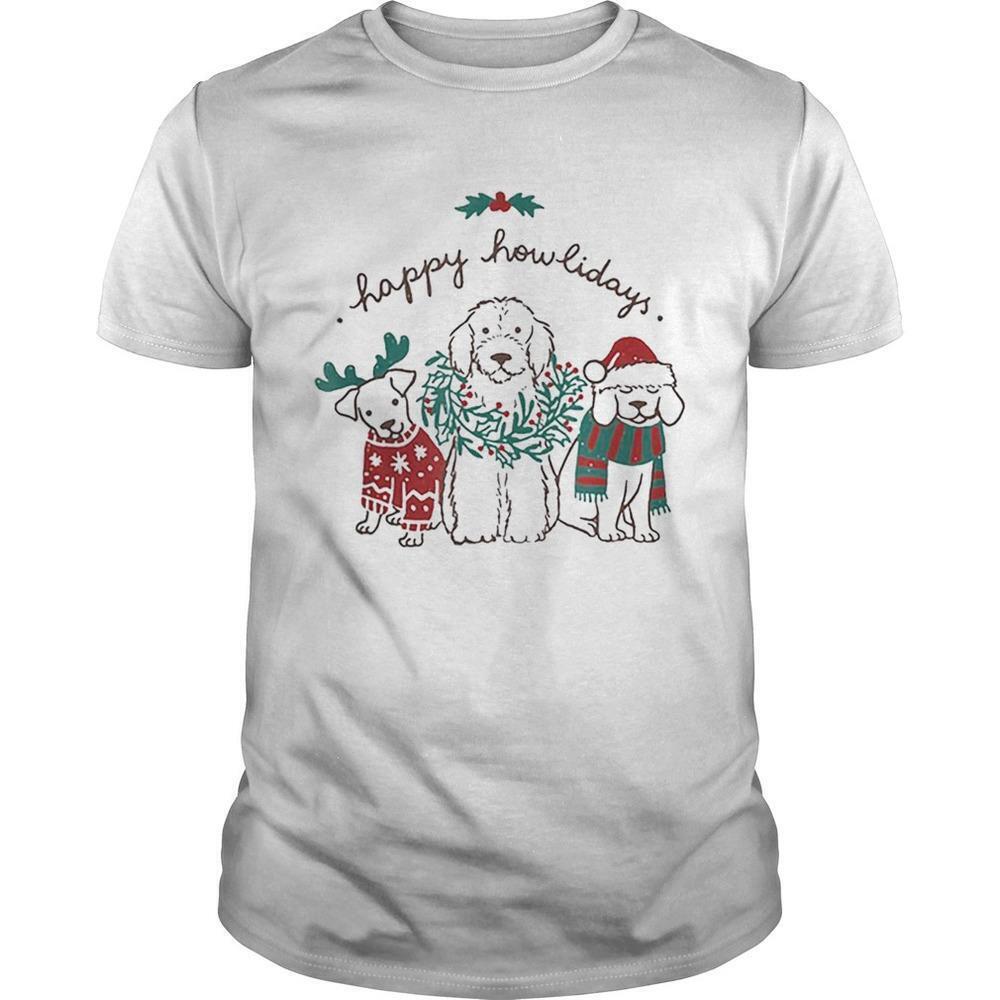 Happy Howlidays Funny Dog Christmas Holiday Unisex T Shirt